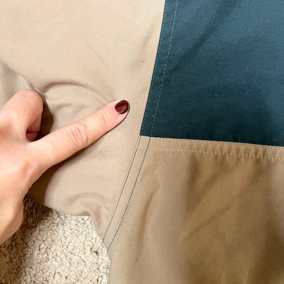 Vtg 90s Lee Mens Anorak Windbreaker Jacket Tan Green Gorpcore Outdoor Cabincore - Picture 8 of 12